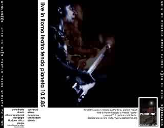 Diaframma : Live in Roma - Teatro Tenda Pianeta - 10/05/1985